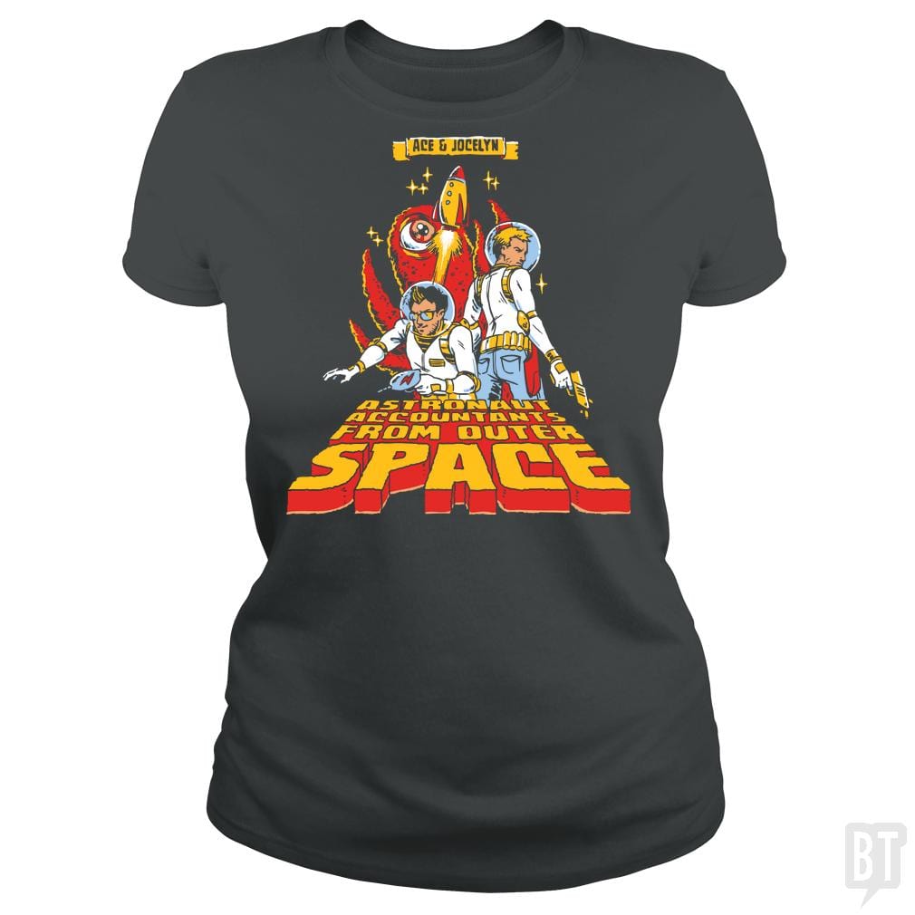 SunFrog-Busted BustedTees Classic Ladies Tee / Dark Heather / S Jake and Amir: Ace and Jocelyn