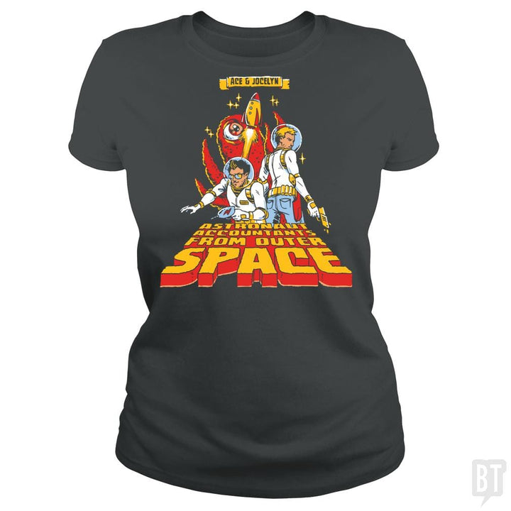 SunFrog-Busted BustedTees Classic Ladies Tee / Dark Heather / S Jake and Amir: Ace and Jocelyn