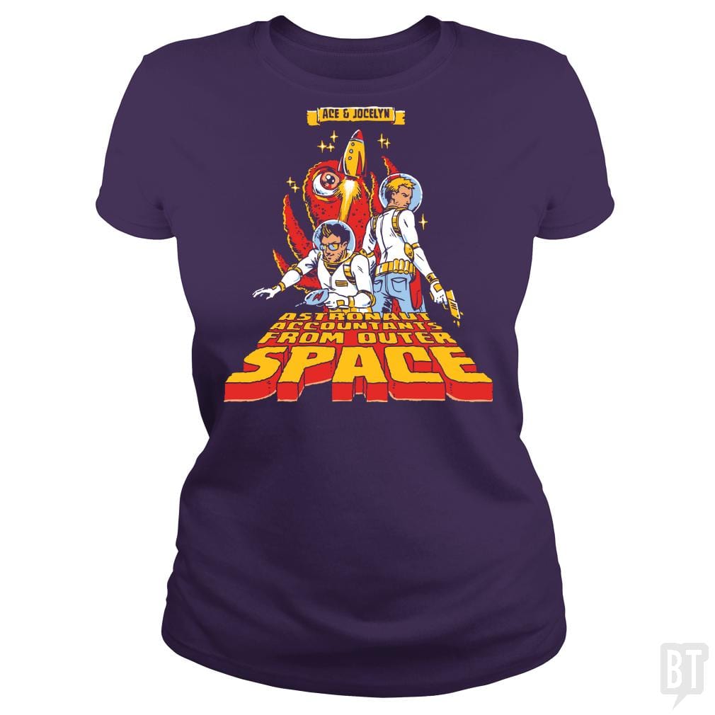 SunFrog-Busted BustedTees Classic Ladies Tee / Purple / S Jake and Amir: Ace and Jocelyn