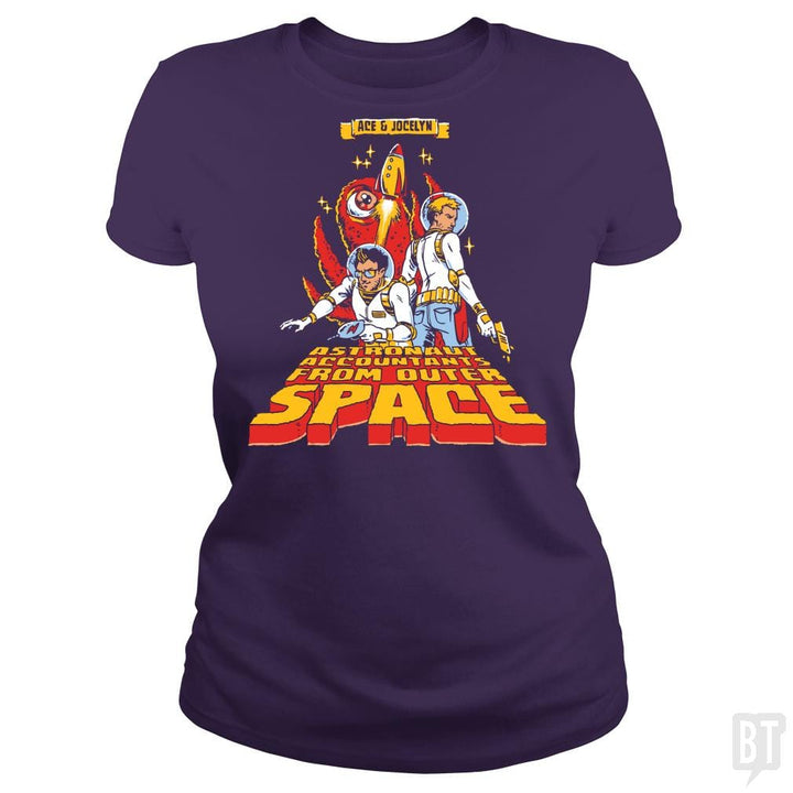 SunFrog-Busted BustedTees Classic Ladies Tee / Purple / S Jake and Amir: Ace and Jocelyn