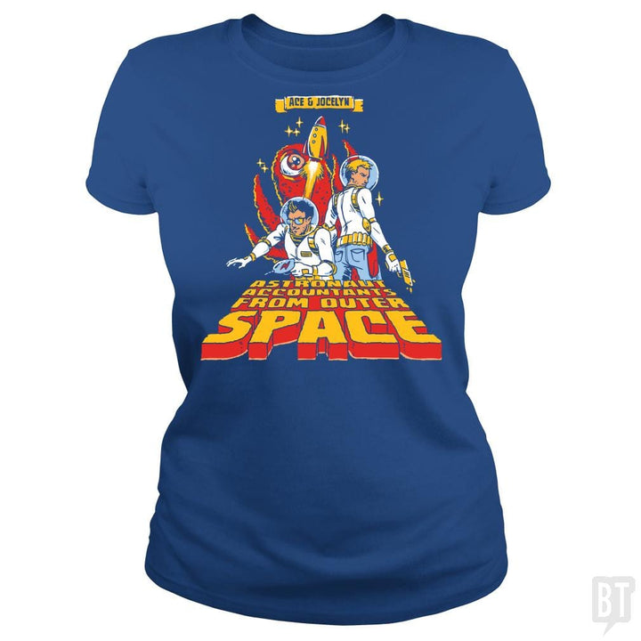 SunFrog-Busted BustedTees Classic Ladies Tee / Royal Blue / S Jake and Amir: Ace and Jocelyn