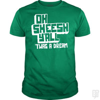 Load image into Gallery viewer, SunFrog-Busted BustedTees Classic Guys / Unisex Tee / Irish Green / S Jake and Amir: Oh Sheesh Y&#39;all
