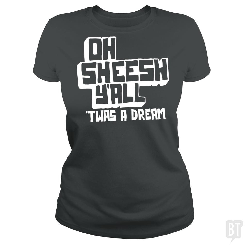SunFrog-Busted BustedTees Classic Ladies Tee / Dark Heather / S Jake and Amir: Oh Sheesh Y'all