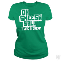 Load image into Gallery viewer, SunFrog-Busted BustedTees Classic Ladies Tee / Irish Green / S Jake and Amir: Oh Sheesh Y&#39;all
