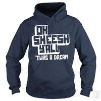 Load image into Gallery viewer, SunFrog-Busted BustedTees Hoodie / Navy Blue / S Jake and Amir: Oh Sheesh Y&#39;all
