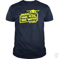 Load image into Gallery viewer, SunFrog-Busted BustedTees Classic Guys / Unisex Tee / Navy Blue / S May The 4th Be With You!
