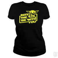 Load image into Gallery viewer, SunFrog-Busted BustedTees Classic Ladies Tee / Black / S May The 4th Be With You!

