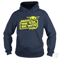 Load image into Gallery viewer, SunFrog-Busted BustedTees Hoodie / Navy Blue / S May The 4th Be With You!
