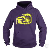 Load image into Gallery viewer, SunFrog-Busted BustedTees Hoodie / Purple / S May The 4th Be With You!
