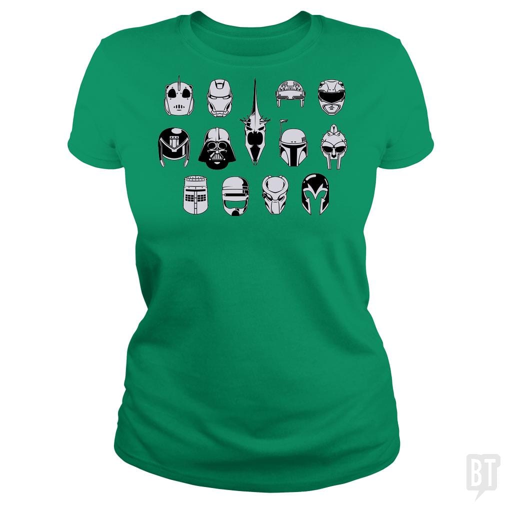 SunFrog-Busted BustedTees Classic Ladies Tee / Irish Green / S Movie Helmets