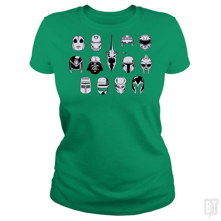 SunFrog-Busted BustedTees Classic Ladies Tee / Irish Green / S Movie Helmets