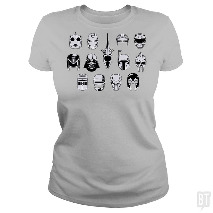 SunFrog-Busted BustedTees Classic Ladies Tee / Sport Grey / S Movie Helmets