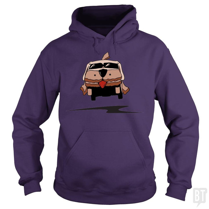 SunFrog-Busted BustedTees Hoodie / Purple / S Mutt Cutts