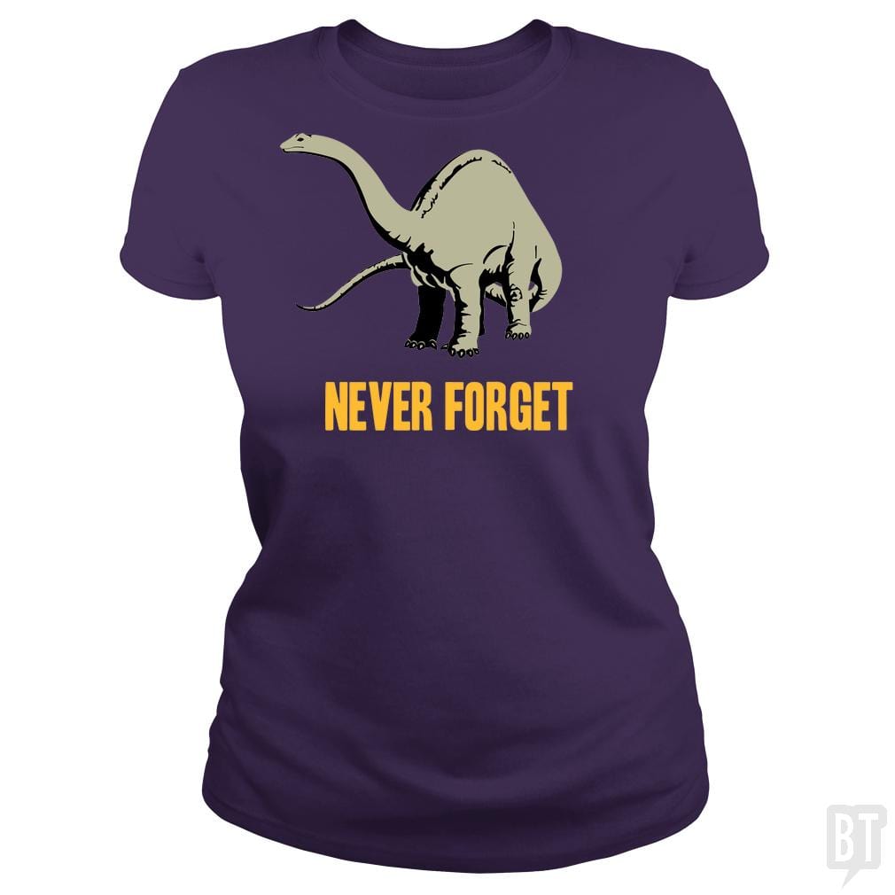 SunFrog-Busted BustedTees Classic Ladies Tee / Purple / S Never Forget
