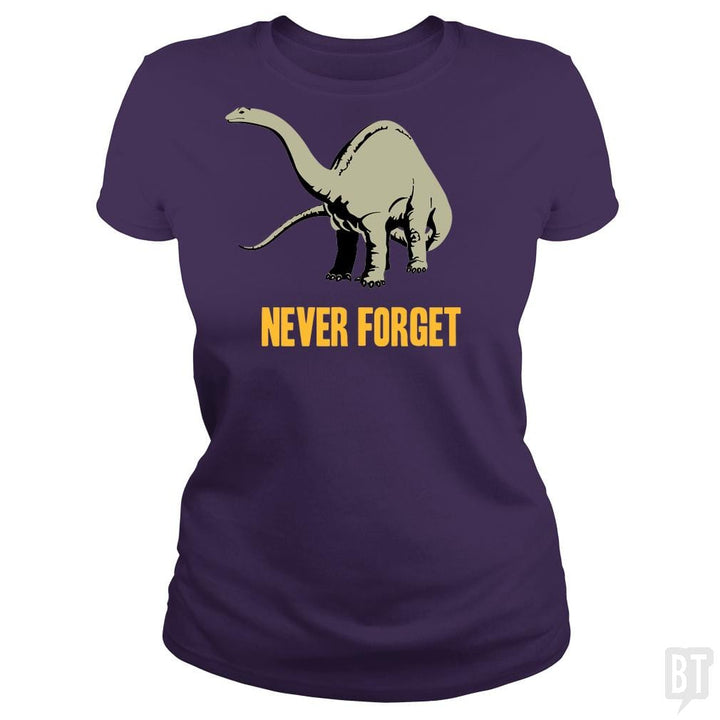 SunFrog-Busted BustedTees Classic Ladies Tee / Purple / S Never Forget