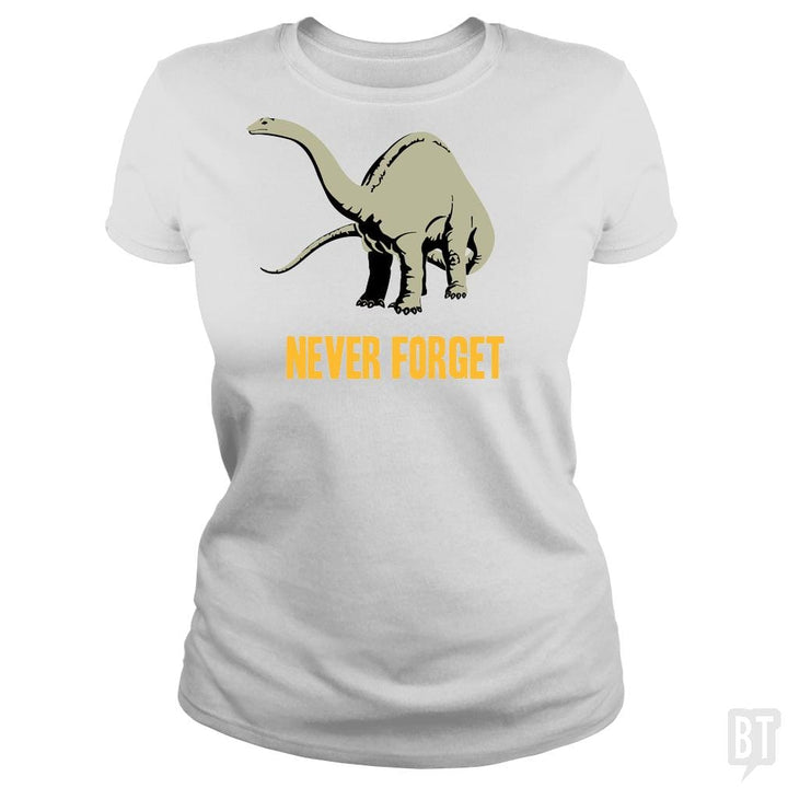 SunFrog-Busted BustedTees Classic Ladies Tee / White / S Never Forget