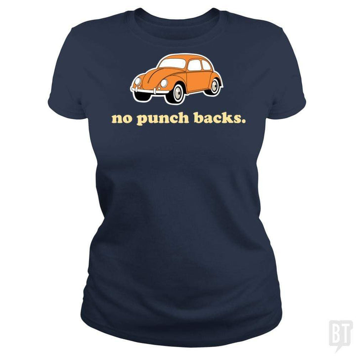 SunFrog-Busted BustedTees Classic Ladies Tee / Navy Blue / S No Punch Backs