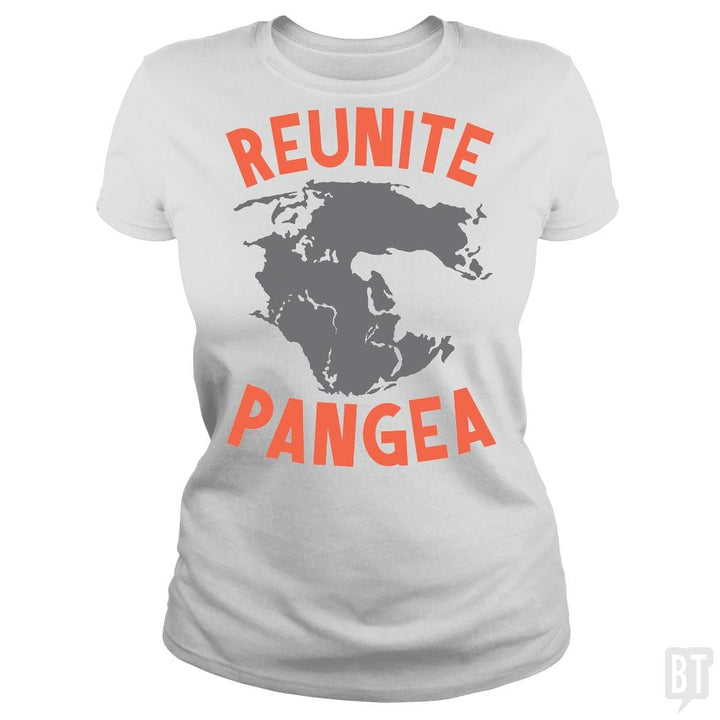 SunFrog-Busted BustedTees Classic Ladies Tee / White / S Reunite Pangea