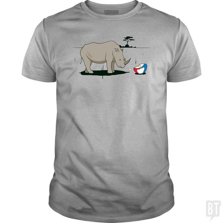 SunFrog-Busted BustedTees Classic Guys / Unisex Tee / Sport Grey / S Sad Rhino