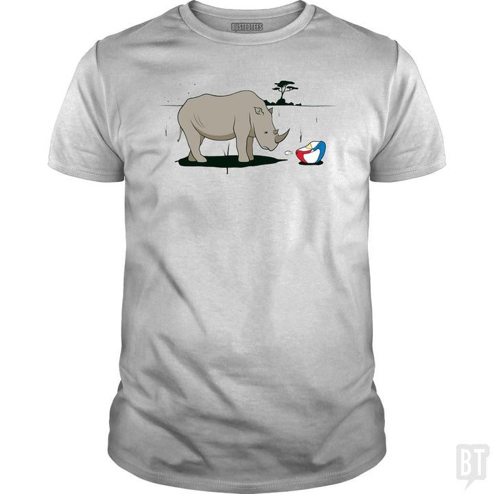 SunFrog-Busted BustedTees Classic Guys / Unisex Tee / White / S Sad Rhino