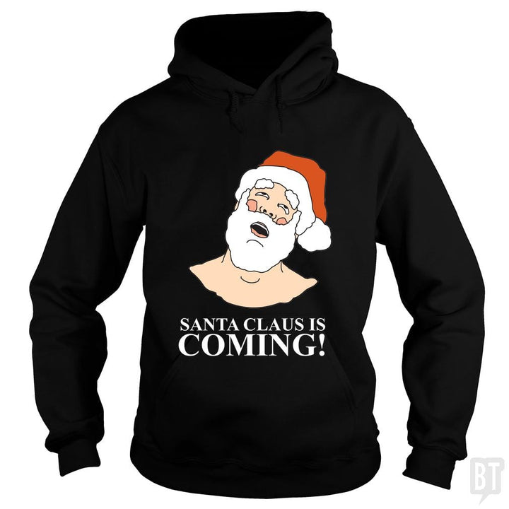 SunFrog-Busted BustedTees Hoodie / Black / S Santa is Coming!