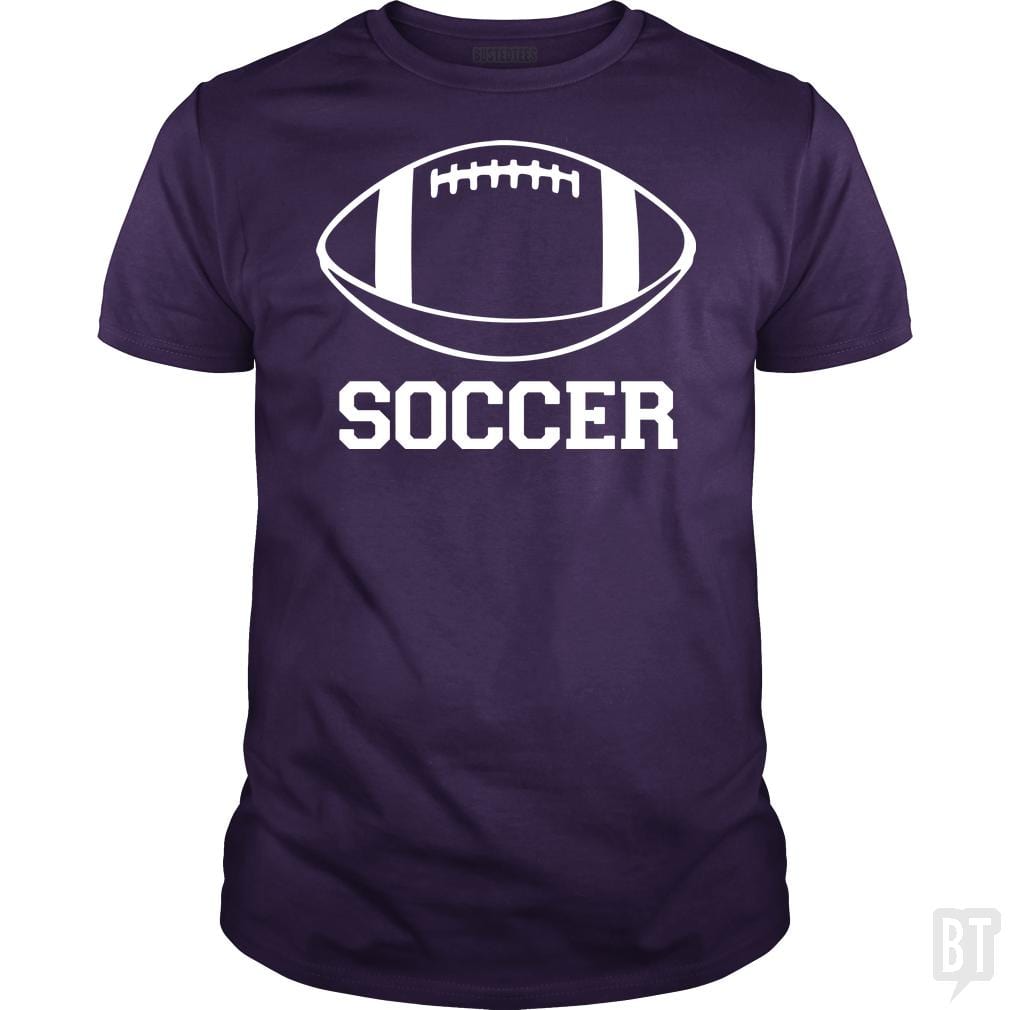 SunFrog-Busted BustedTees Classic Guys / Unisex Tee / Purple / S Soccer