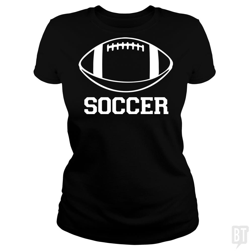 SunFrog-Busted BustedTees Classic Ladies Tee / Black / S Soccer