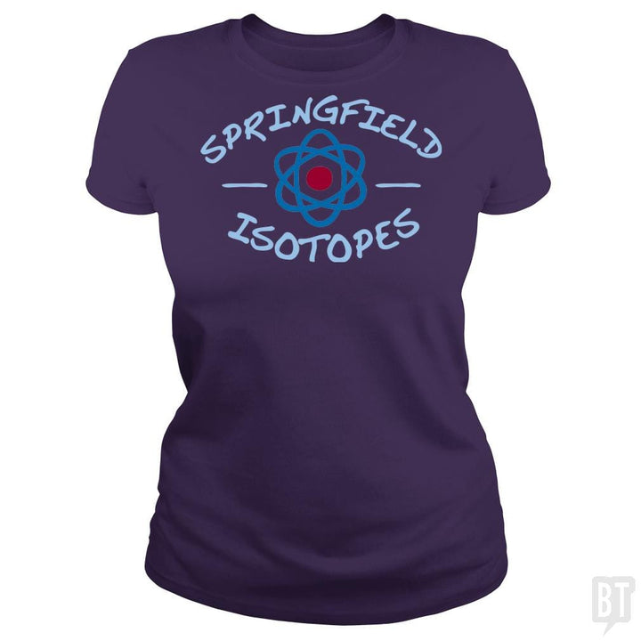 SunFrog-Busted BustedTees Classic Ladies Tee / Purple / S Springfield Isotopes