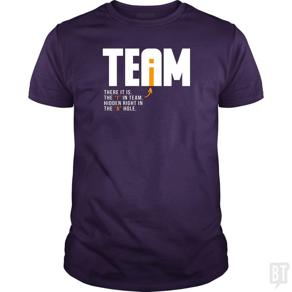 SunFrog-Busted BustedTees Classic Guys / Unisex Tee / Purple / S The I In Team