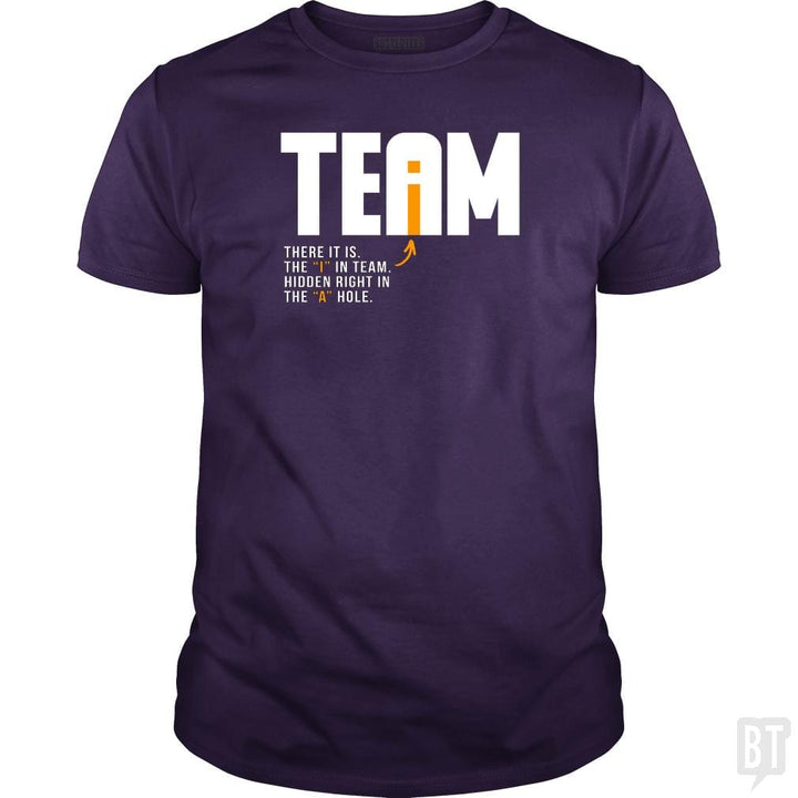 SunFrog-Busted BustedTees Classic Guys / Unisex Tee / Purple / S The I In Team