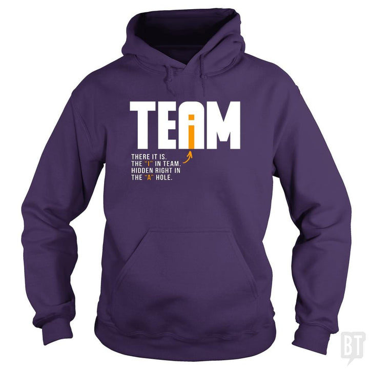 SunFrog-Busted BustedTees Hoodie / Purple / S The I In Team