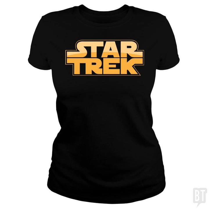 SunFrog-Busted BustedTees Classic Ladies Tee / Black / S Trek Wars