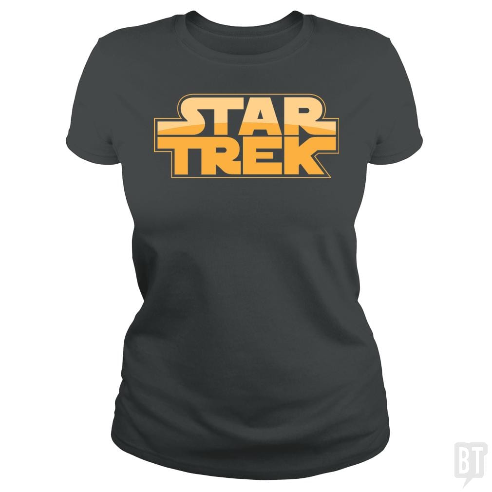 SunFrog-Busted BustedTees Classic Ladies Tee / Dark Heather / S Trek Wars