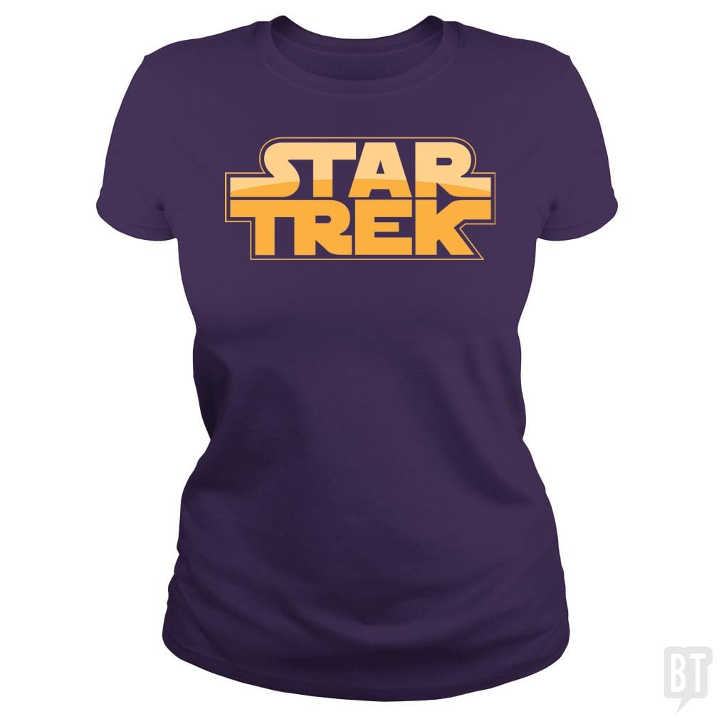 SunFrog-Busted BustedTees Classic Ladies Tee / Purple / S Trek Wars