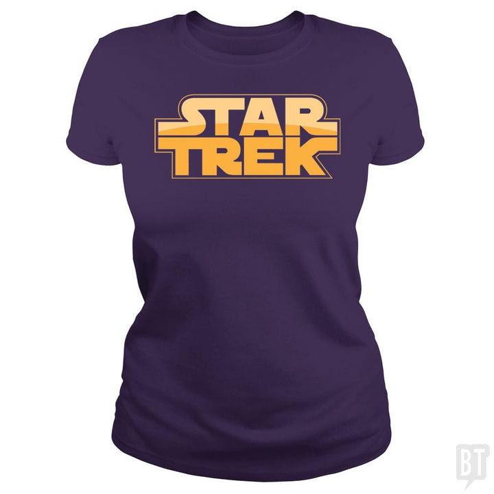 SunFrog-Busted BustedTees Classic Ladies Tee / Purple / S Trek Wars