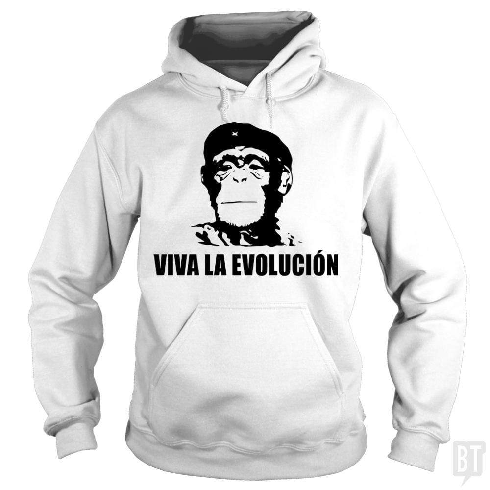 SunFrog-Busted BustedTees Hoodie / White / S Viva La Evolucion