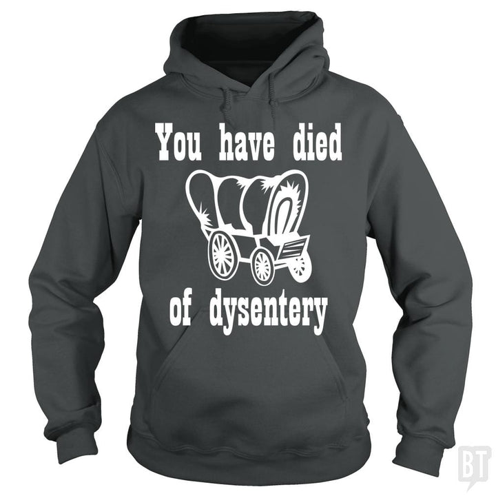 SunFrog-Busted BustedTees Hoodie / Dark Heather / S You Have Died of Dysentery