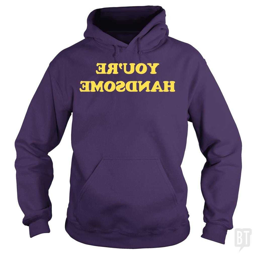 SunFrog-Busted BustedTees Hoodie / Purple / S You're Handsome