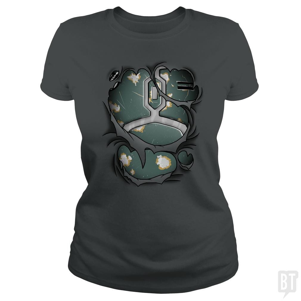 SunFrog-Busted Cattoc C Classic Ladies Tee / Dark Heather / S Mandalorian armor