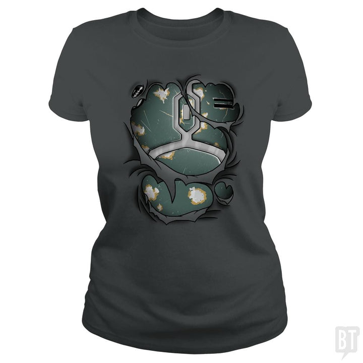 SunFrog-Busted Cattoc C Classic Ladies Tee / Dark Heather / S Mandalorian armor