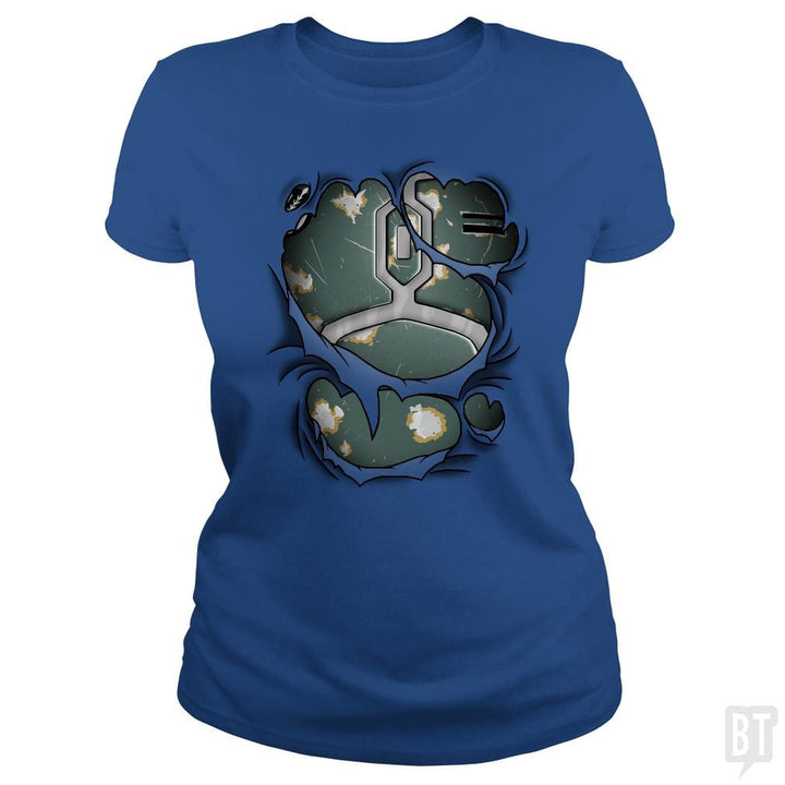 SunFrog-Busted Cattoc C Classic Ladies Tee / Royal Blue / S Mandalorian armor