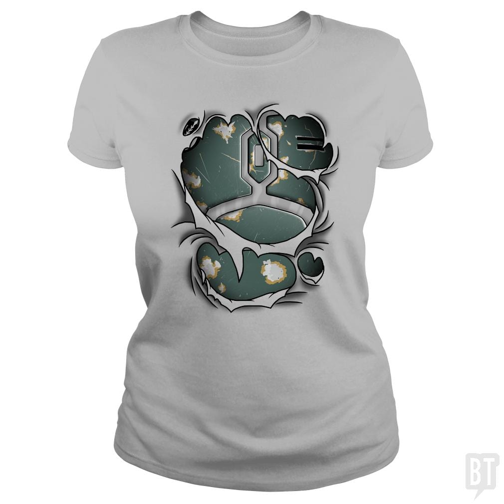 SunFrog-Busted Cattoc C Classic Ladies Tee / Sport Grey / S Mandalorian armor
