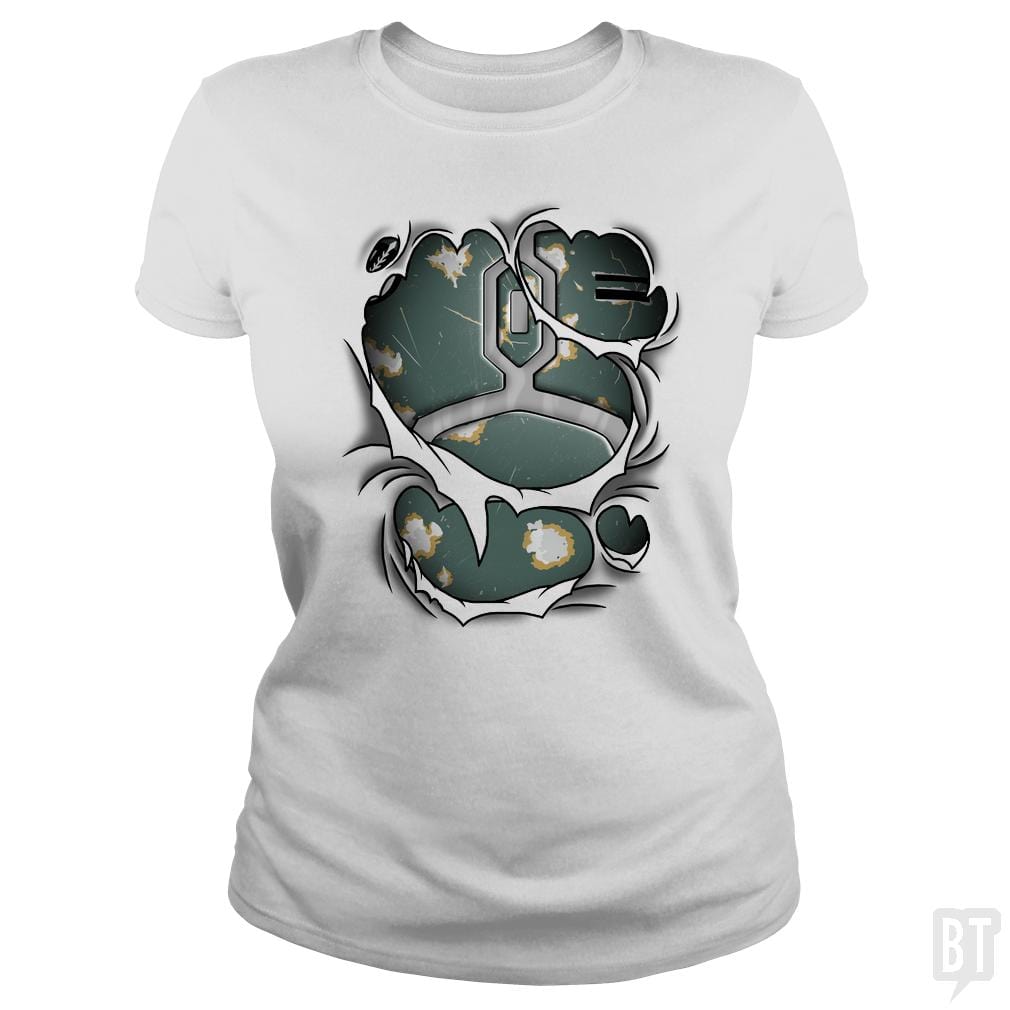 SunFrog-Busted Cattoc C Classic Ladies Tee / White / S Mandalorian armor