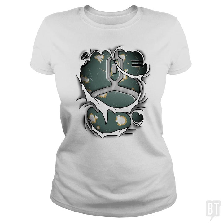 SunFrog-Busted Cattoc C Classic Ladies Tee / White / S Mandalorian armor