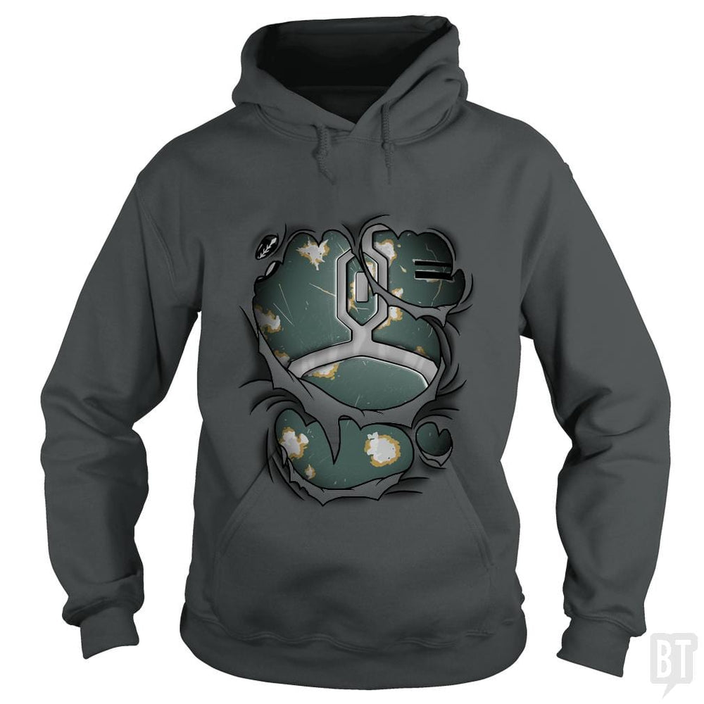 SunFrog-Busted Cattoc C Hoodie / Dark Heather / S Mandalorian armor