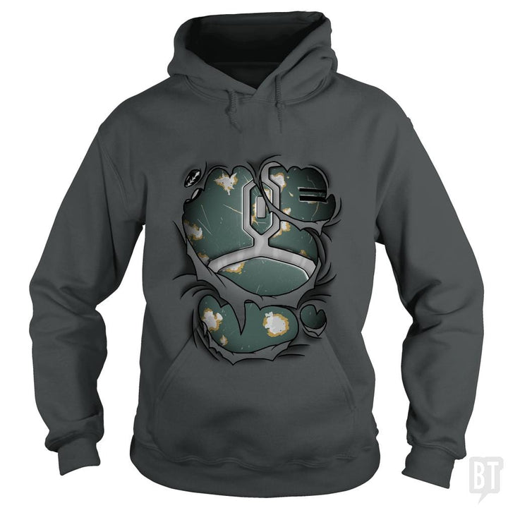 SunFrog-Busted Cattoc C Hoodie / Dark Heather / S Mandalorian armor