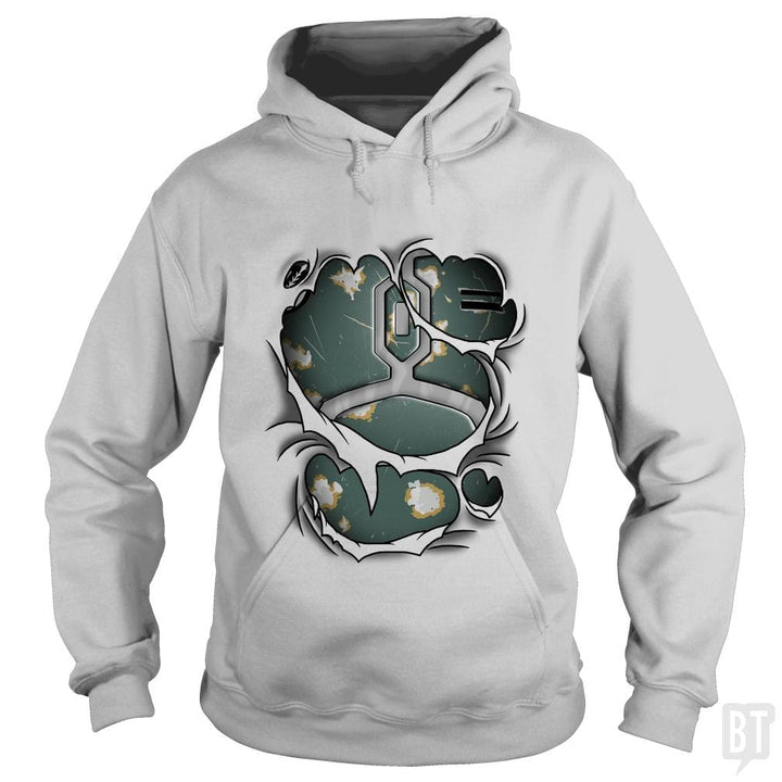 SunFrog-Busted Cattoc C Hoodie / Sport Grey / S Mandalorian armor