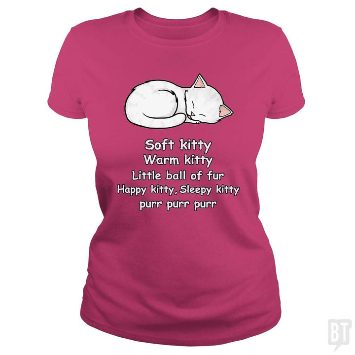 SunFrog-Busted Cattoc C Classic Ladies Tee / Heliconia / S Soft Kitty