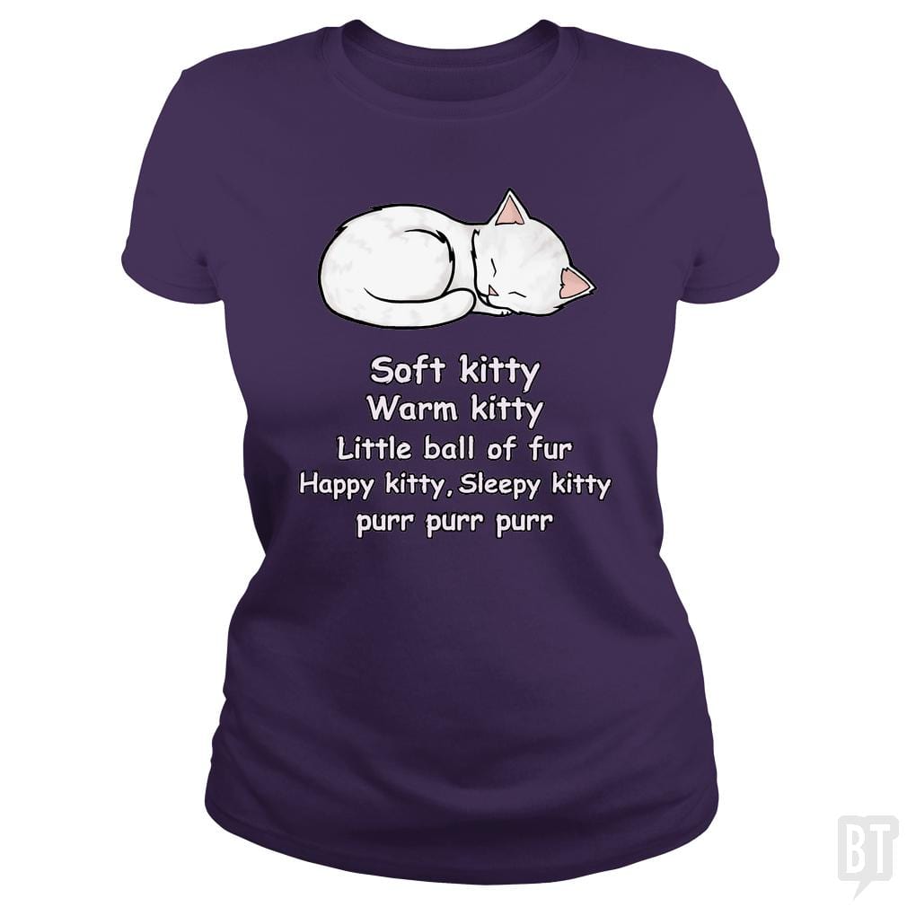 SunFrog-Busted Cattoc C Classic Ladies Tee / Purple / S Soft Kitty