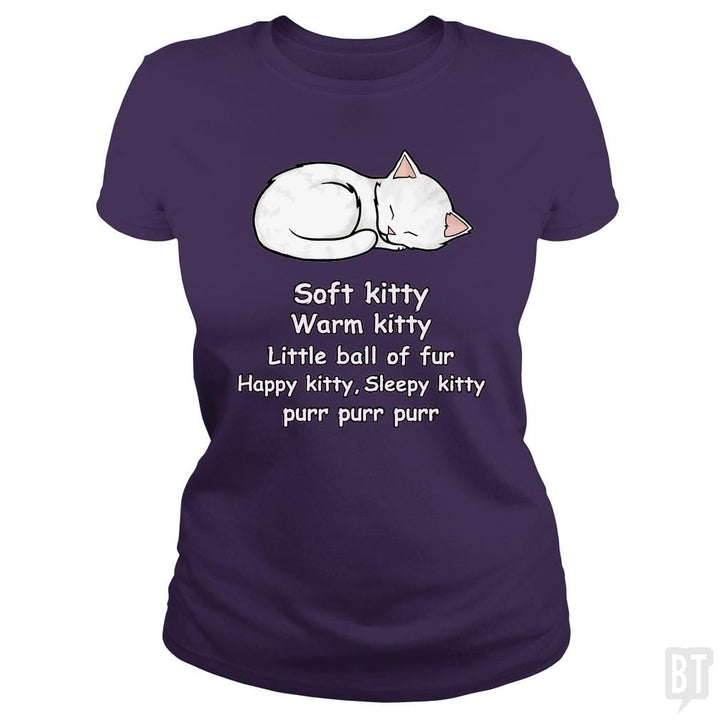SunFrog-Busted Cattoc C Classic Ladies Tee / Purple / S Soft Kitty